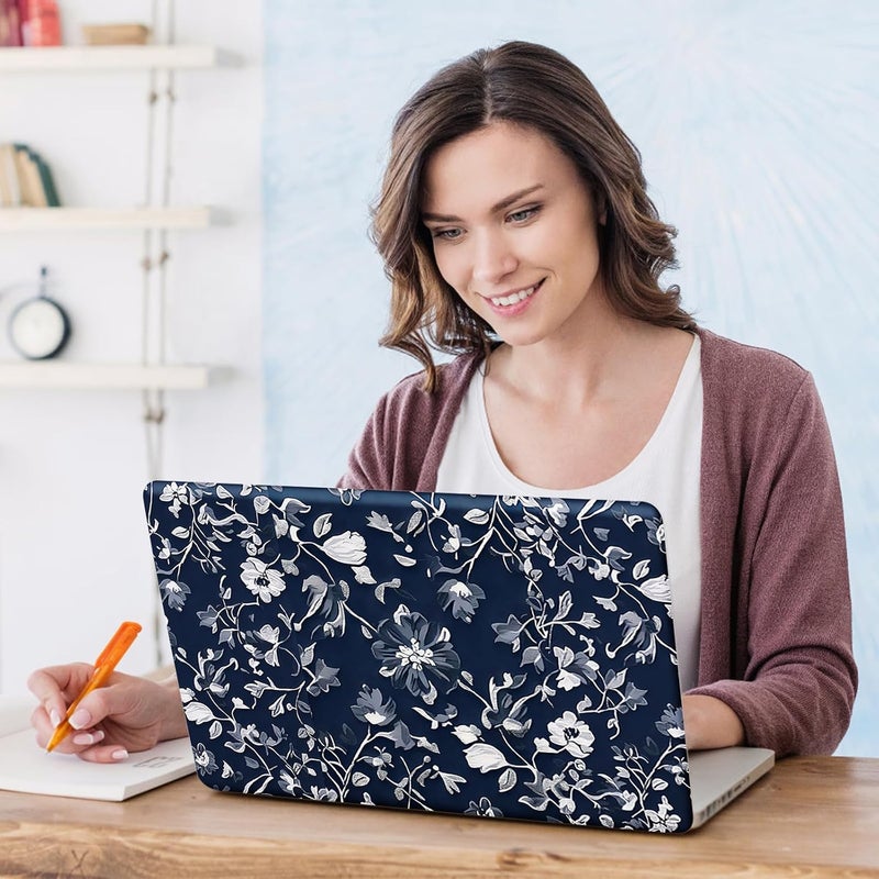 DINKY Laptop Notebook Skin Sticker Cover Decal, Fits 12-15.6 inch Laptops, Blue Art Leaf - Image 2